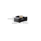 Drawing Room Standard Sofa/Single Sofa in Midnight Black with Armrest and 3 Pillows/1 Pillow