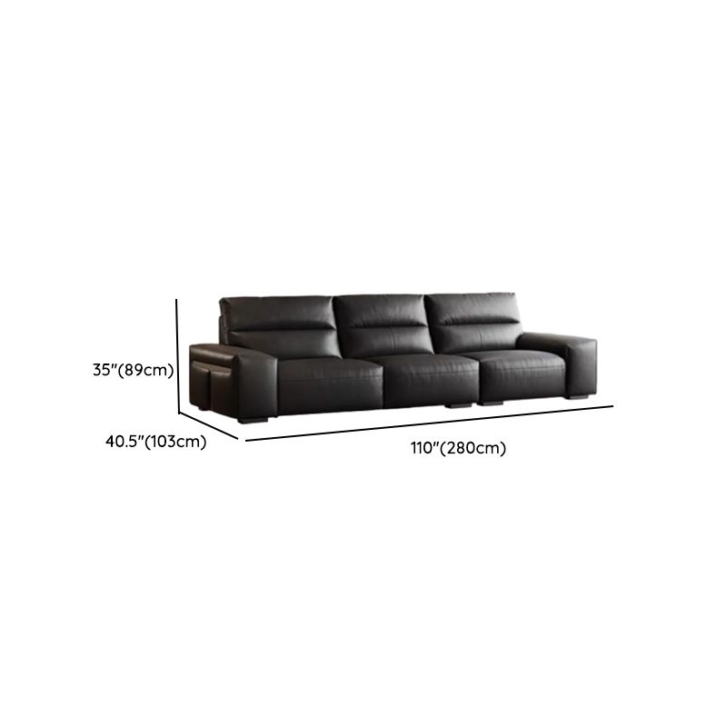 Modish Solid Color Stain Resistant Standard Sofa/Loveseat in Black for 4-seater/3-seater/2