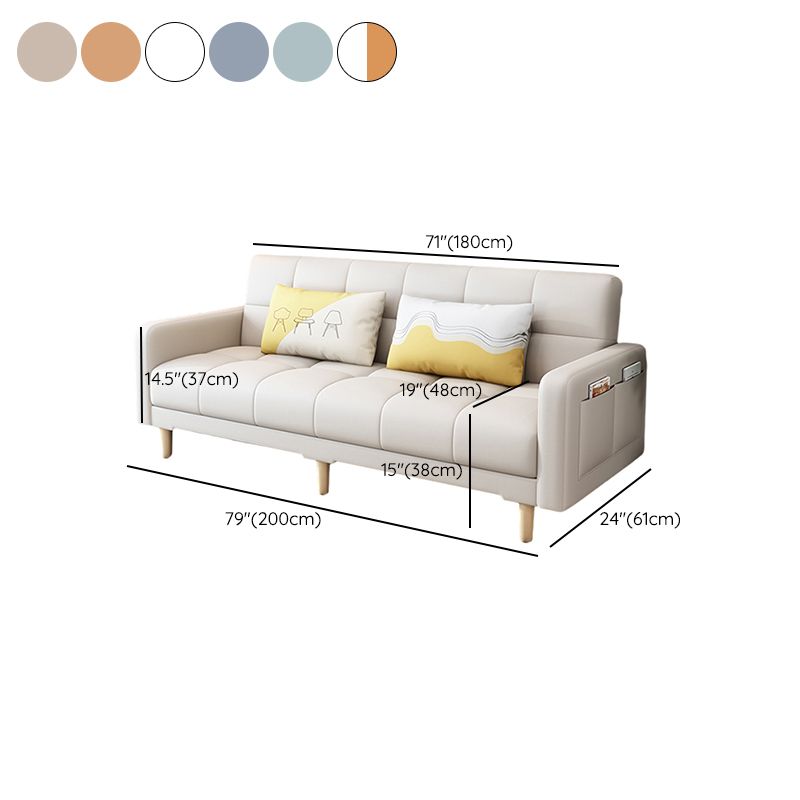 Modern Wood Frame Sofa with Anti Cat Scratch Fabric and Pillow Back