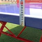 Versatile Ping Pong Table with Synthetic Laminate Top in Ink/Dark Blue/Emerald Green, Includes Paddle for Indoor and Outdoor Use