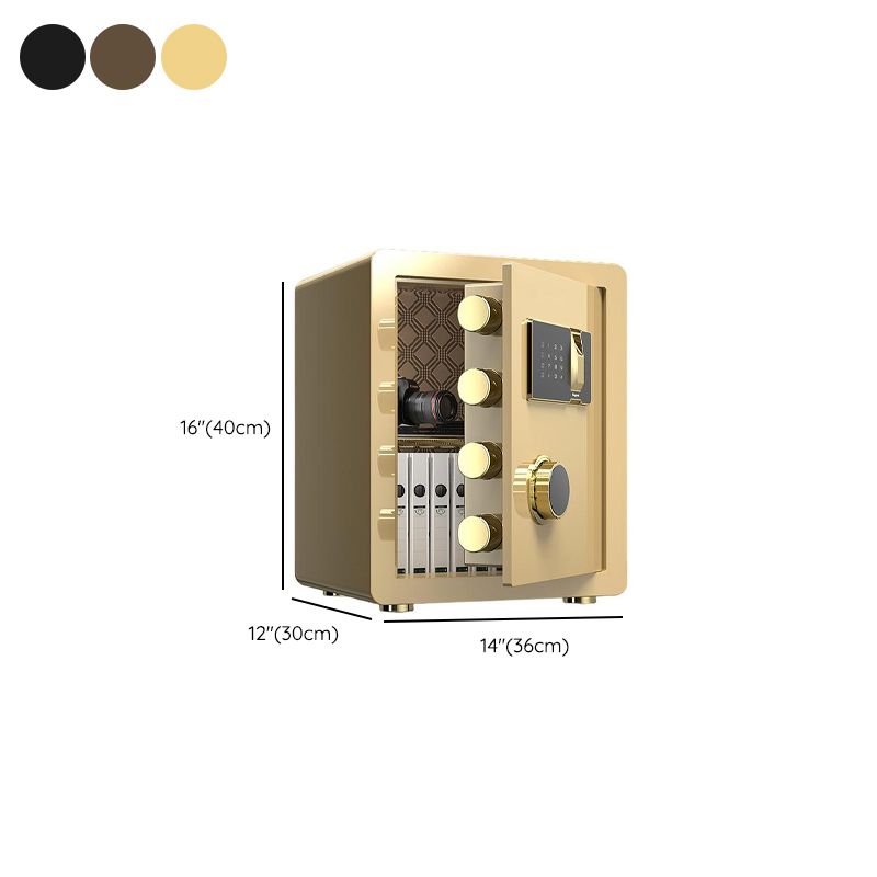 Steel Security Safe with Battery, Lockable with Keys and Shelves