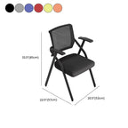 Multipurpose Chair with Exposed Back and Handrail, Foldable Coal Metal Frame, 1 Chair for Tile Flooring