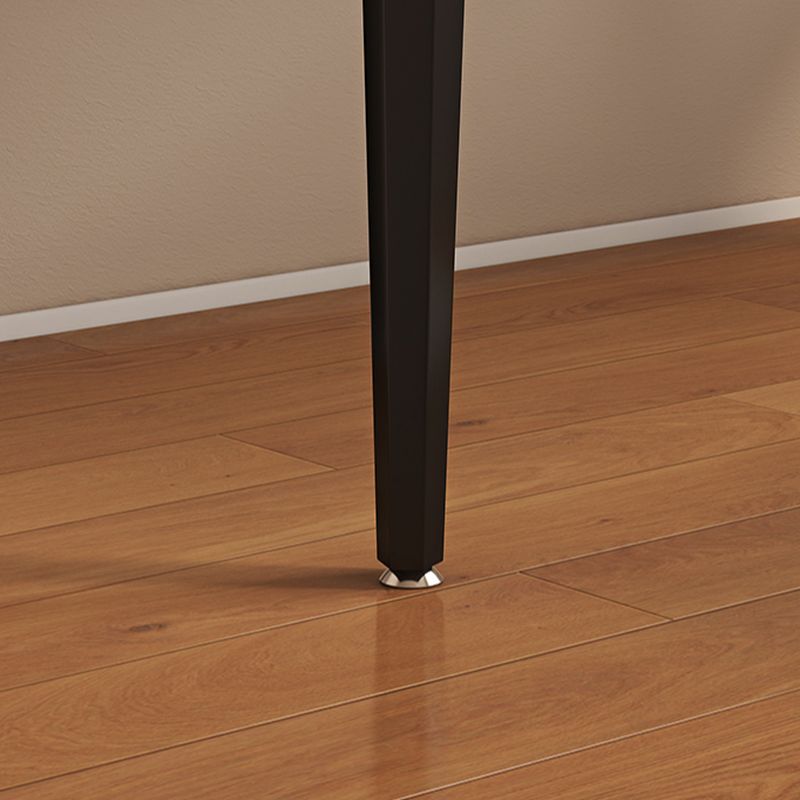 Casual Writing Desk with Storage, Scratch-proof Hairpin Base in Ink/Chalk/Natural Engineered Wood