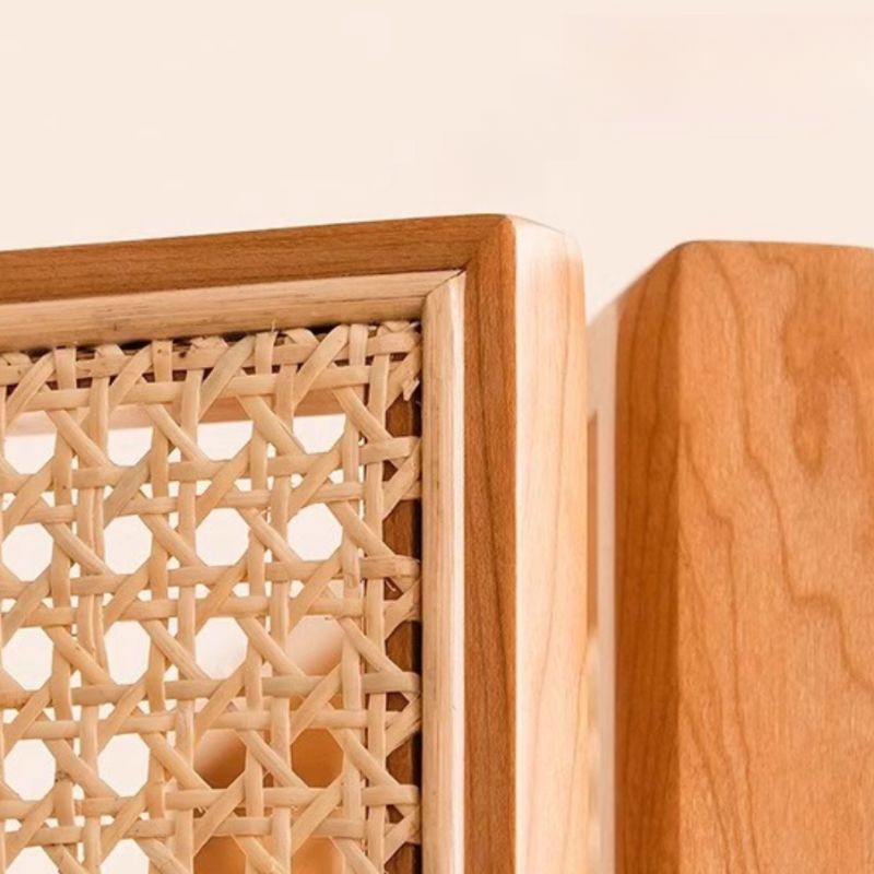 Indoor Translucent Folding/Single Panel Temporary Wall Panels with Shelf and Cane Material, Self-supporting