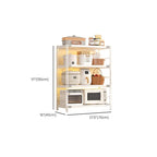 White Modern Standard Baker's Rack with Metal Frame and Manufactured Wood Shelves