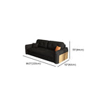 Midnight Black Tufted Back Futon Day Bed with Receptacle Storage