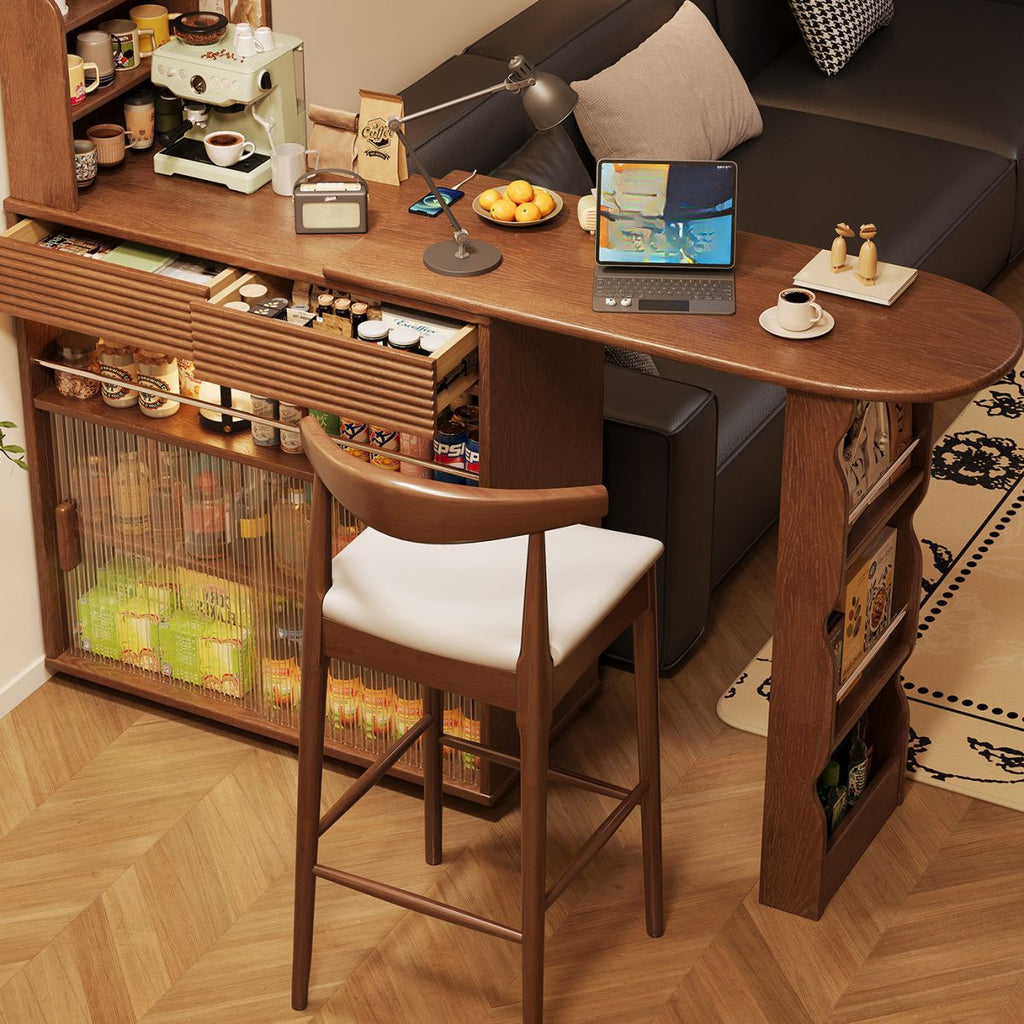 Unmovable Pedestal Gateleg Asymmetrical Pub Table