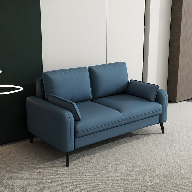 Tear Resistant Loveseat in Gray/Navy Blue/Amber Color with Arm