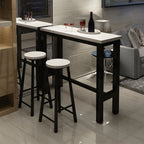 Sleek Modern Armless Bar Stool Set with Footrest - Stylish Seating for Your Home Bar