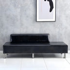 24.4" High Armless Sofa with Tight Back for Apartment Faux Leather