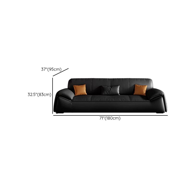 Black Standard Sofa/Loveseat/Single Sofa with Arm and 3 Pillows