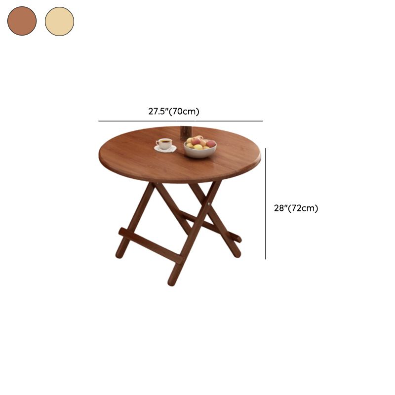 Veneer Dining Table with Crisscross Legs, Scratch-repellent and Foldable, for 4 People/2 People