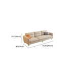 Beige Standard Sofa with Arm and 4 Pillows
