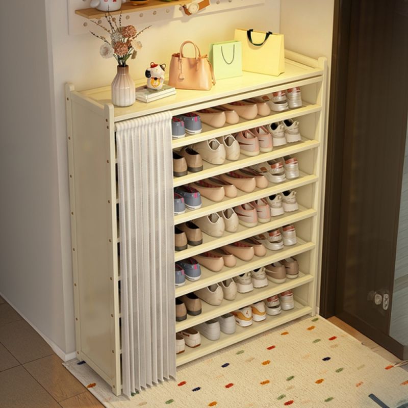 Art Deco Bambusa Rectangle Shoe Rack with 6 Shelves/5 Shelves/8 Shelves, Drawing Room, 21-30 Pairs/11-20 Pairs/31-40 Pairs