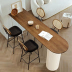 Pub Table in Rosa Pine with Auburn Finish and Asymmetrical Shape