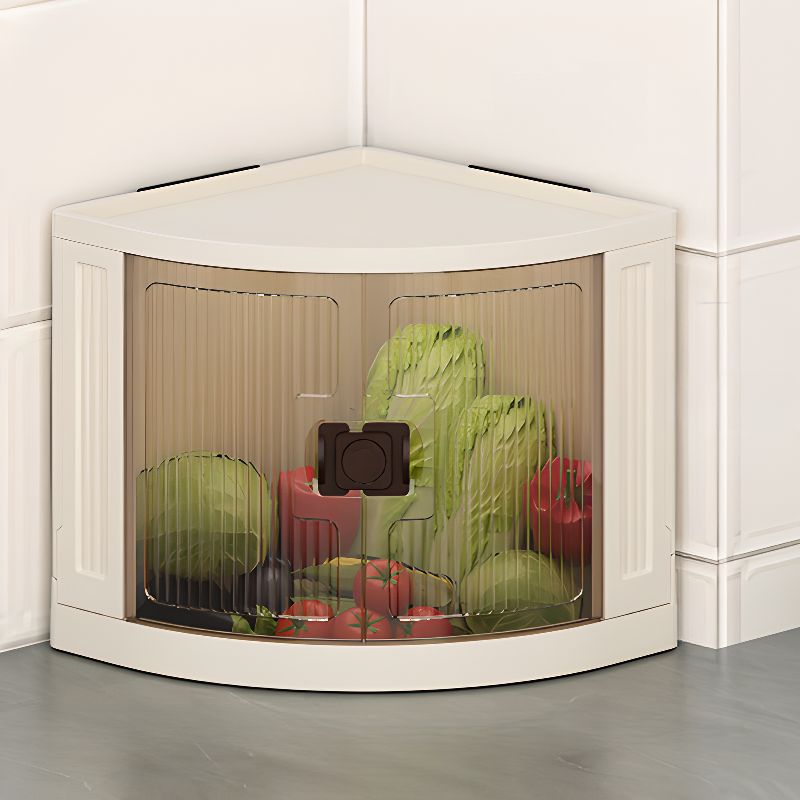 Modern Simple Style Nook Accent Cabinet with Damp-proof Closet, Synthetic Countertop in Chalk