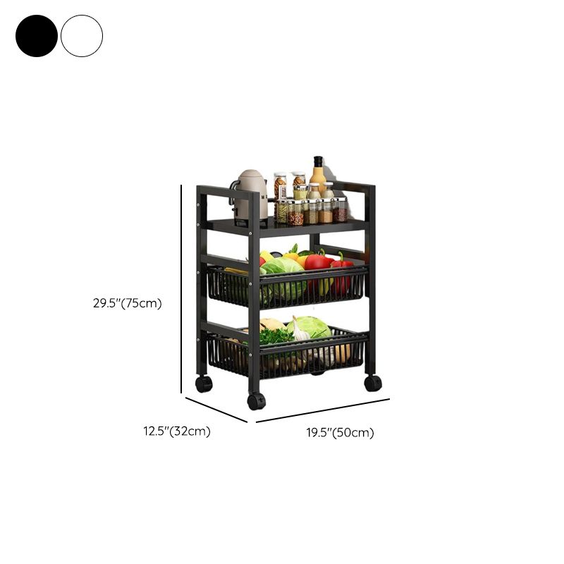 Portable Center with Metal Countertop and 2/3/4 Baskets