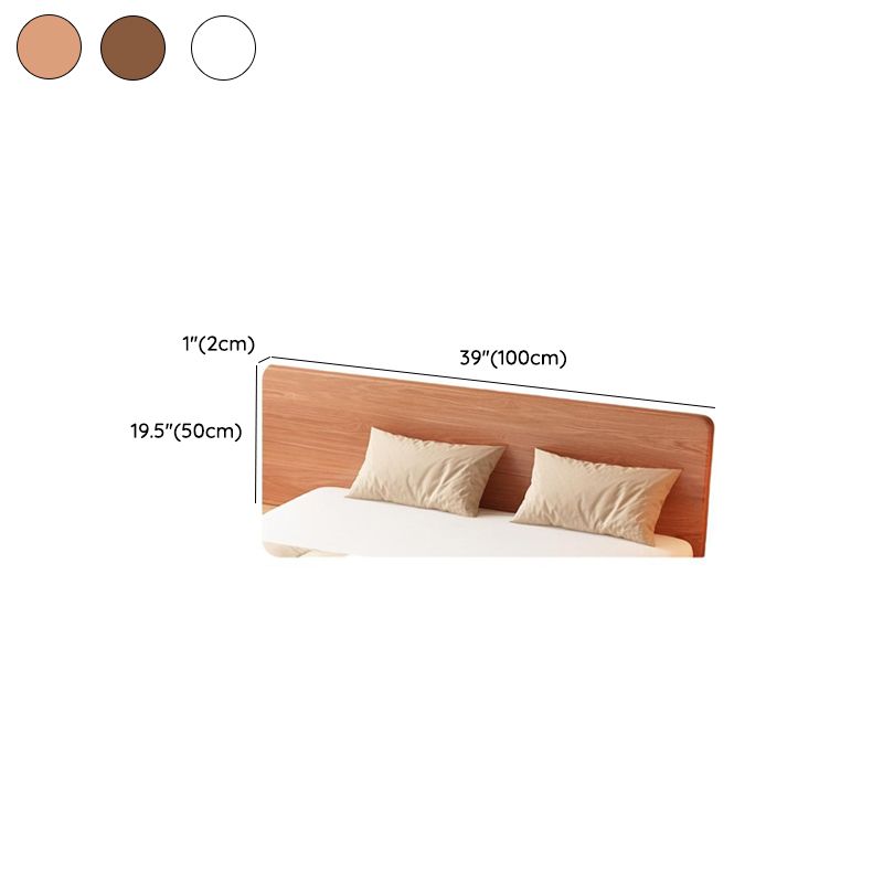 Trendy Panel Headboard in Natural Wood with No Distressing, Rectangle Shape for Full/Twin XL/Twin Bed, Bed Frame Mounted with Low Height