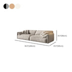 Standard Sofa in Dark Gray/Amber Color/Off-White with 4 Pillows
