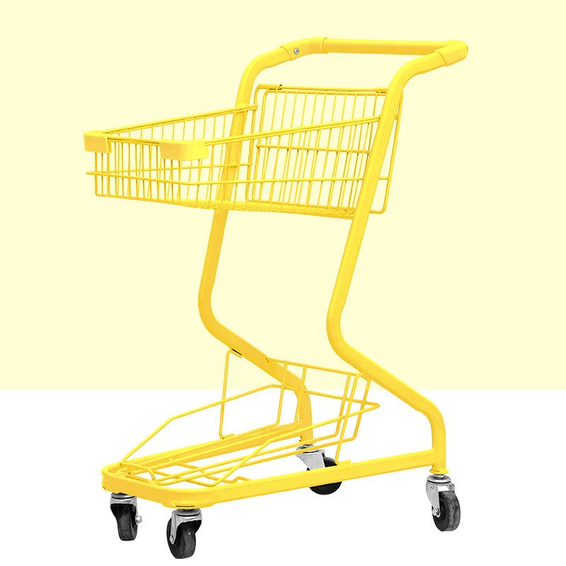 Durable Steel Shopping Cart for All Ages with 1 Shelf