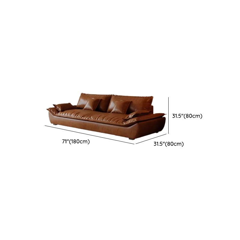 Tear Resistant Mocha Standard/Single Sofa with 3/1 Pillows