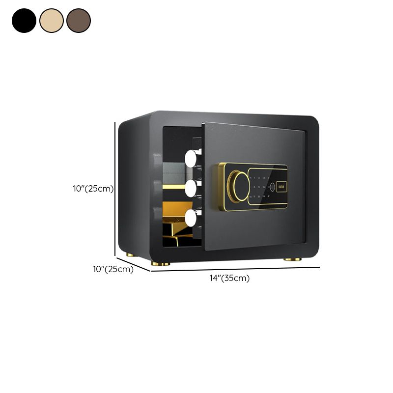 Steel Security Safe with Battery, Pry Resistant, Lockable with Keys and Shelves