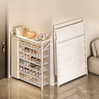 Art Deco Bambusa Rectangle Shoe Rack with 6/5/7 Shelves for 21-30/11-20/1-10 Pairs in Drawing Room