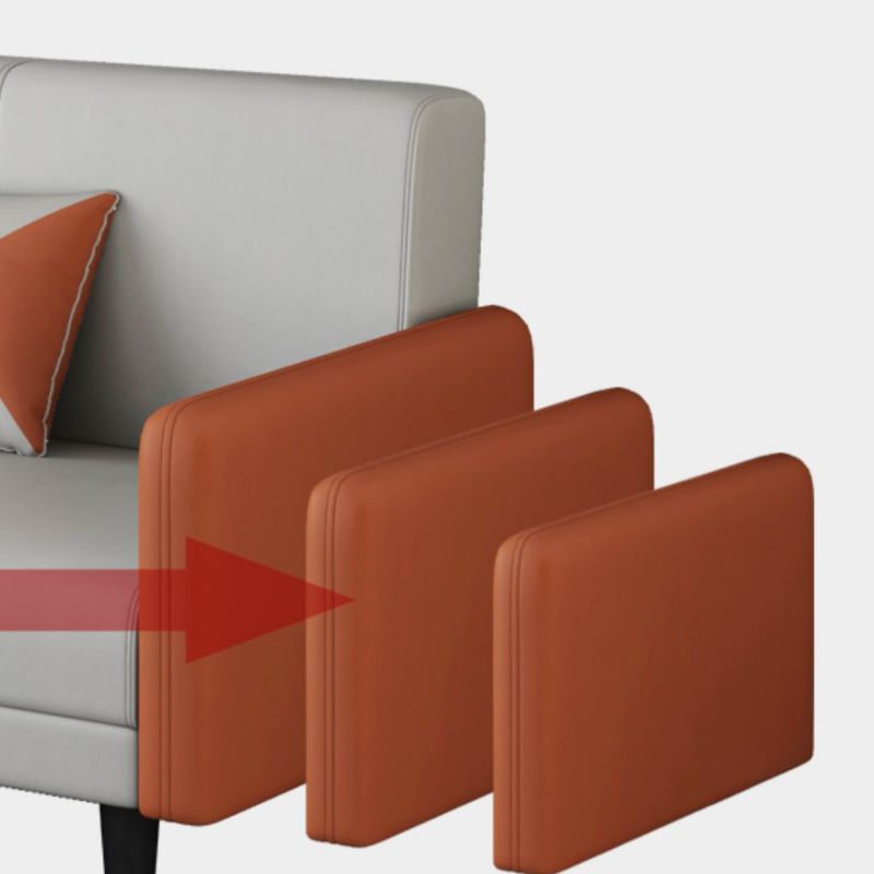 Drawing Room Gray/Light Brown/Off-White Standard Sofa with Armrest
