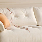Drawing Room Standard Sofa in Midnight Black/Amber Color/Off-White with Armrest