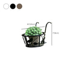 1 Tier Rounded Metal Plant Rack with 1 Shelf and Bordered Base