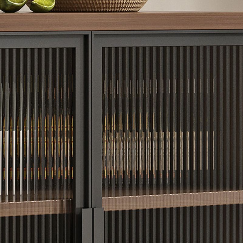 Auburn Art Deco Sideboard with 1/3/2 Drawers, Standard/Narrow Lumber Countertop, Glazed Door, and Flexible Shelf