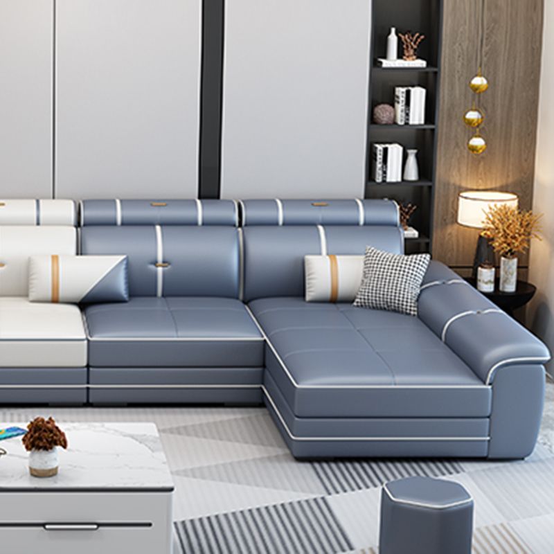 Modern Living Room Sectional Couch Stain-Resistant Cushion Back Sofa