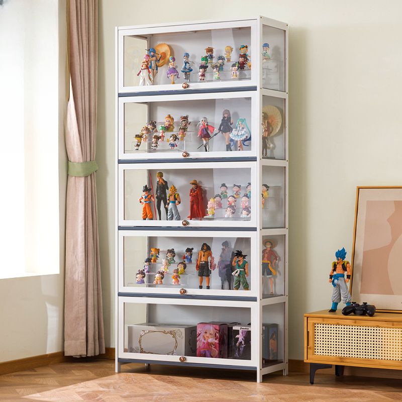 Bambusa Flooring Curio Cabinet with Stockroom, 4 Cabinets/3 Cabinets/2 Cabinets, 4 Shelves/3 Shelves/2 Shelves, 4 Doors/3 Doors/2 Doors