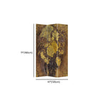 Multicolor Opaque Fold-up Screen Divider with Natural Wood Frame, 4 Panels/3 Panels, Double Sided Print, and Independent Free Standing