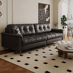 Tear Resistant Standard Sofa/Loveseat/Single Sofa in Black with 1 Pillow
