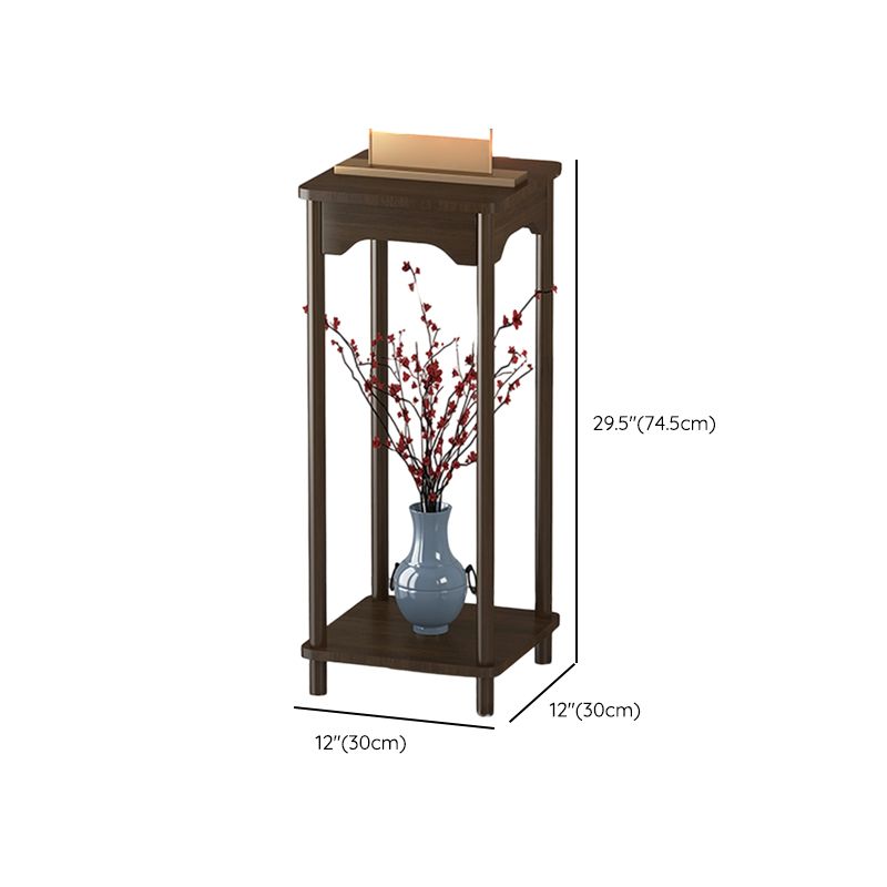 1 Piece Set 2 Tiers/3 Tiers Wooden Square Plant Stand Side Table with 2 Shelves/3 Shelves and Legs