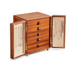 GZJSLOVE Double-Door Solid Wood Jewelry Cabinet - product on pure white background