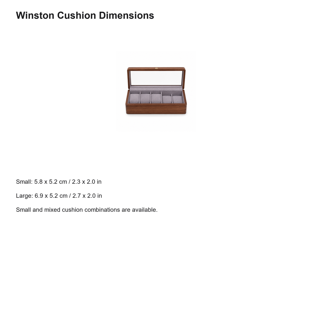 Winston cushion dimensions in centimeters and inches