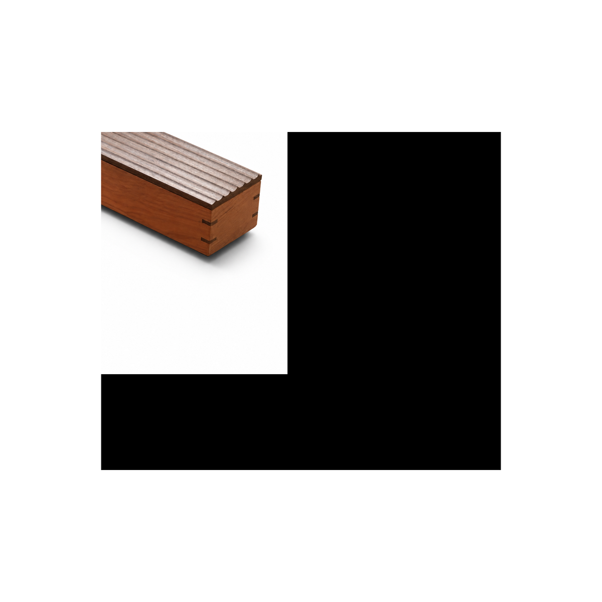 Lindra rectangular storage box on white background