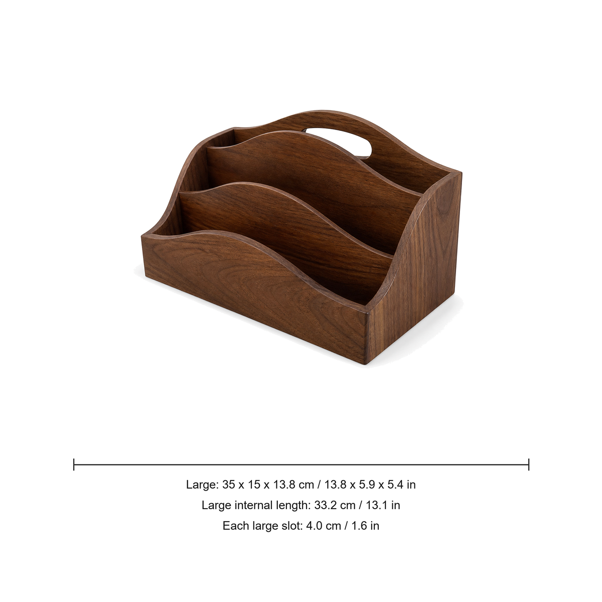 Large Wilhelm organizer dimensions: 35 x 15 x 13.8 cm / 13.8 x 5.9 x 5.4 in