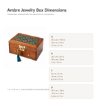 Ambre dimensions in centimeters and inches