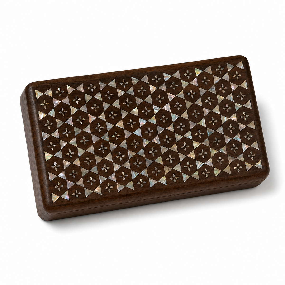 Laia Galaxy mother-of-pearl inlay jewelry box on white background