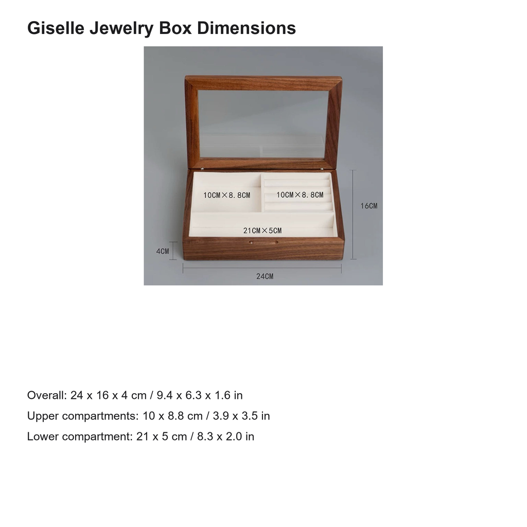 Giselle dimensions: 24 x 16 x 4 cm / 9.4 x 6.3 x 1.6 in