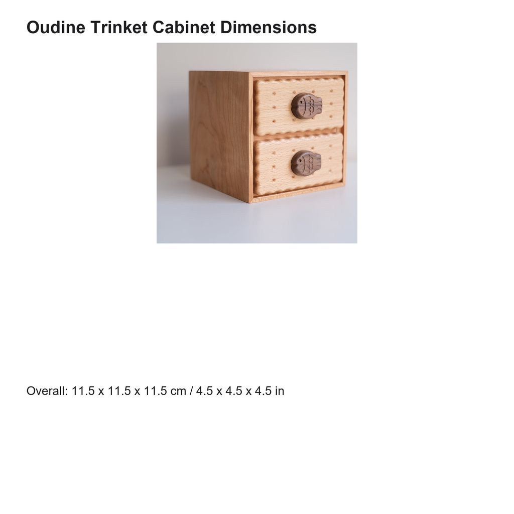 Oudine dimensions: 11.5 x 11.5 x 11.5 cm / 4.5 x 4.5 x 4.5 in