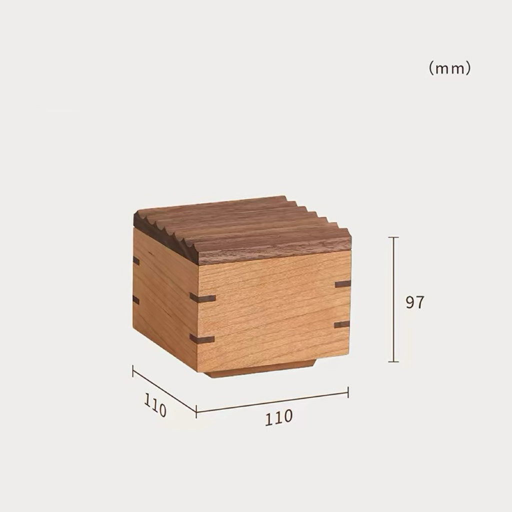 Linden Ripple Lid Solid Wood Storage Box product view 10