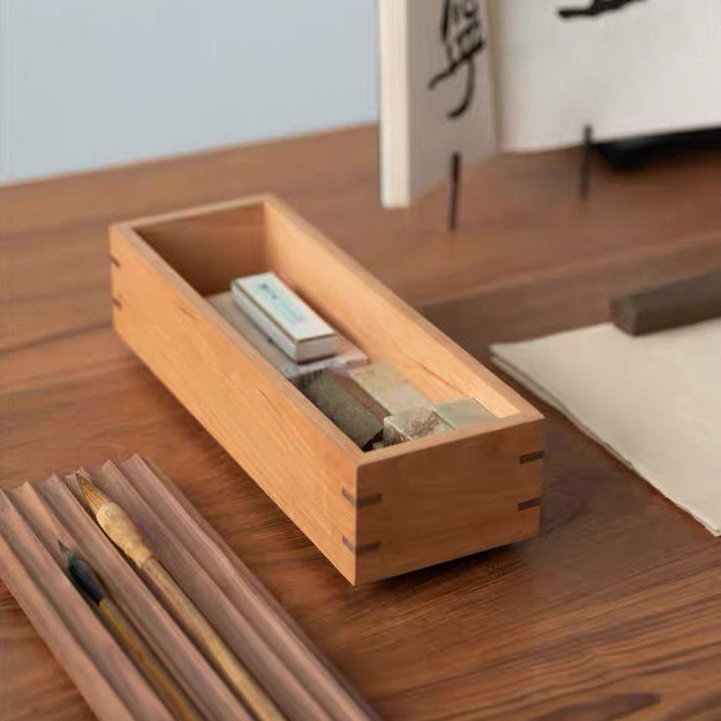 Linden Ripple Lid Solid Wood Storage Box product view 5