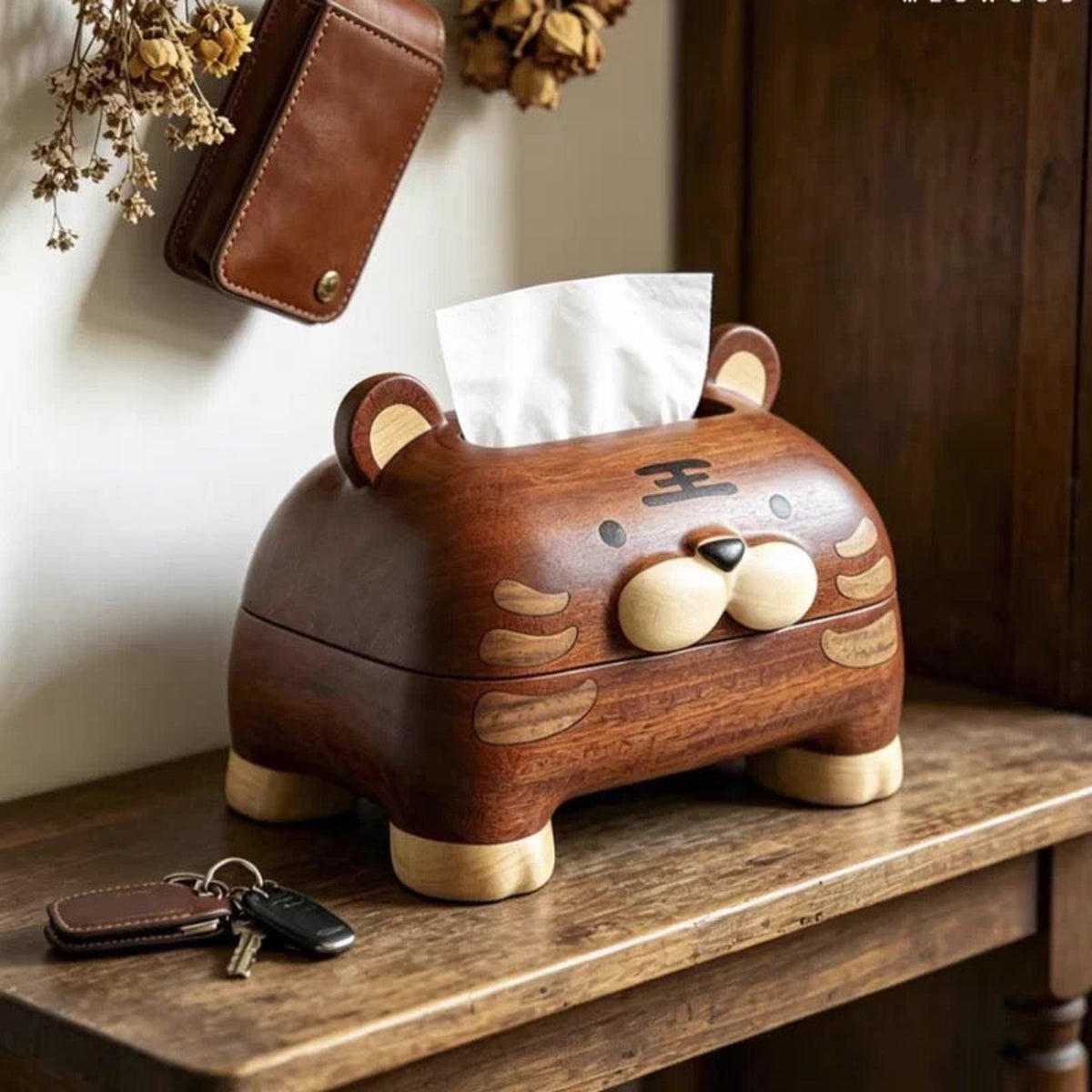 Bomo Wooden Animal Tissue Box product view 3