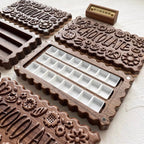 Cokkie walnut watercolor palette box