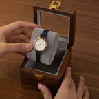 Cadran Solid Walnut Watch Box Collection with Glass Lid product view 2