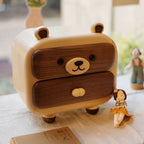 Little Bear Double Drawer Wooden Desk Storage Cabinet product view 9